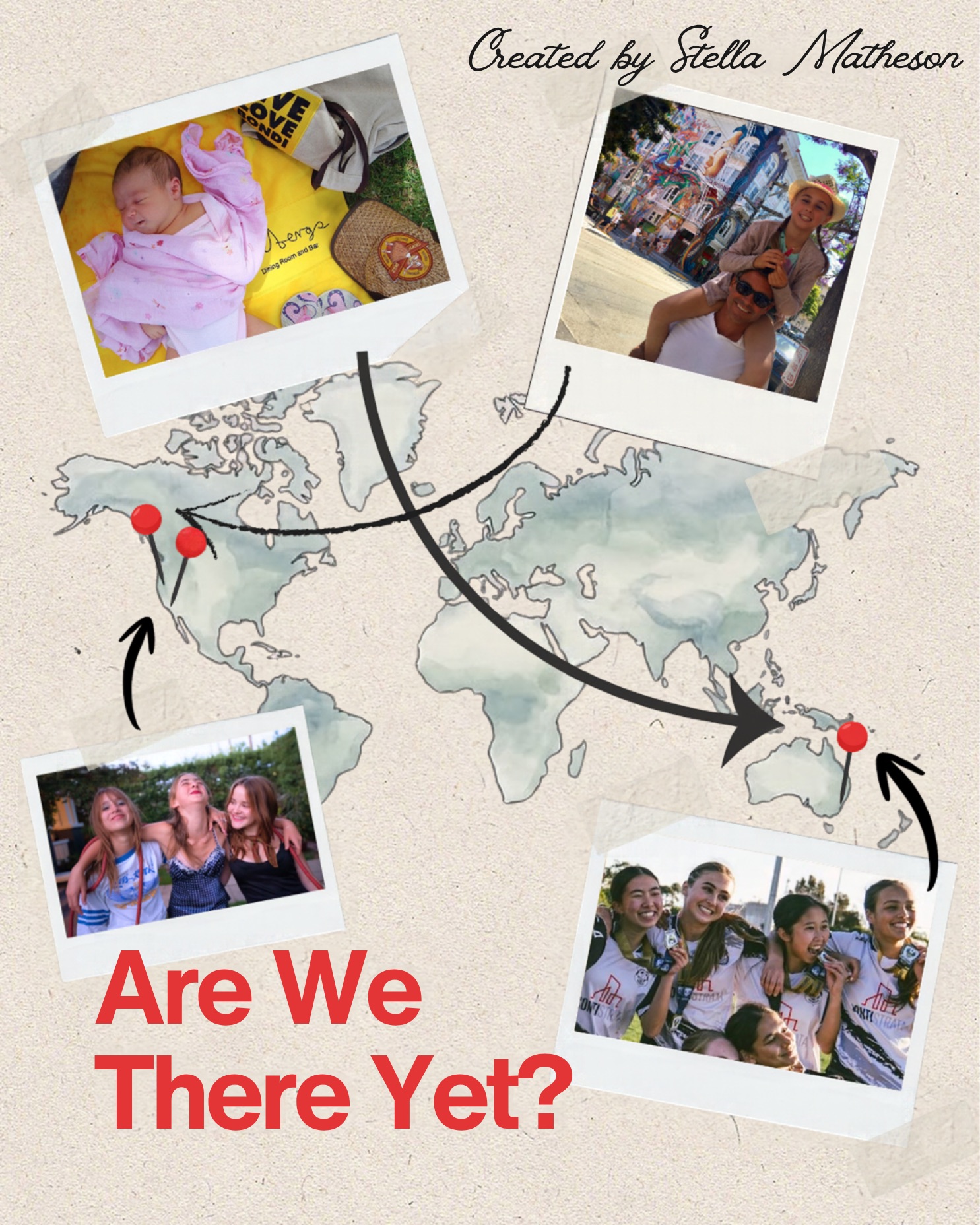 Page 1 of Stella&rsquo;s autobiography pitch deck, Are We There Yet?