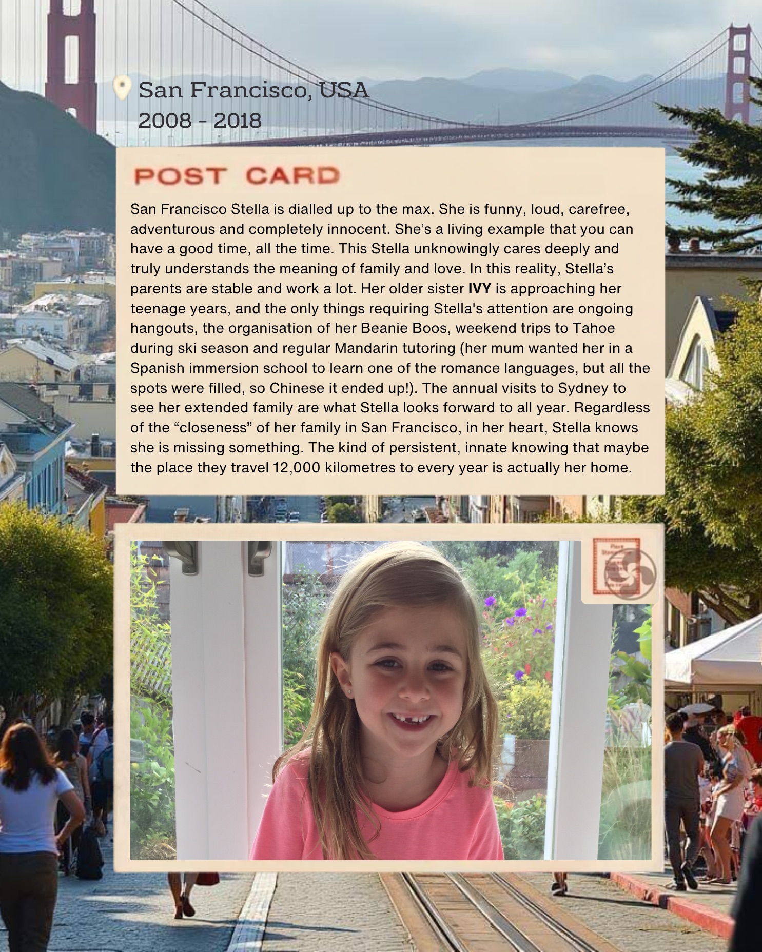 Page 9 of Stella&rsquo;s autobiography pitch deck, Are We There Yet?