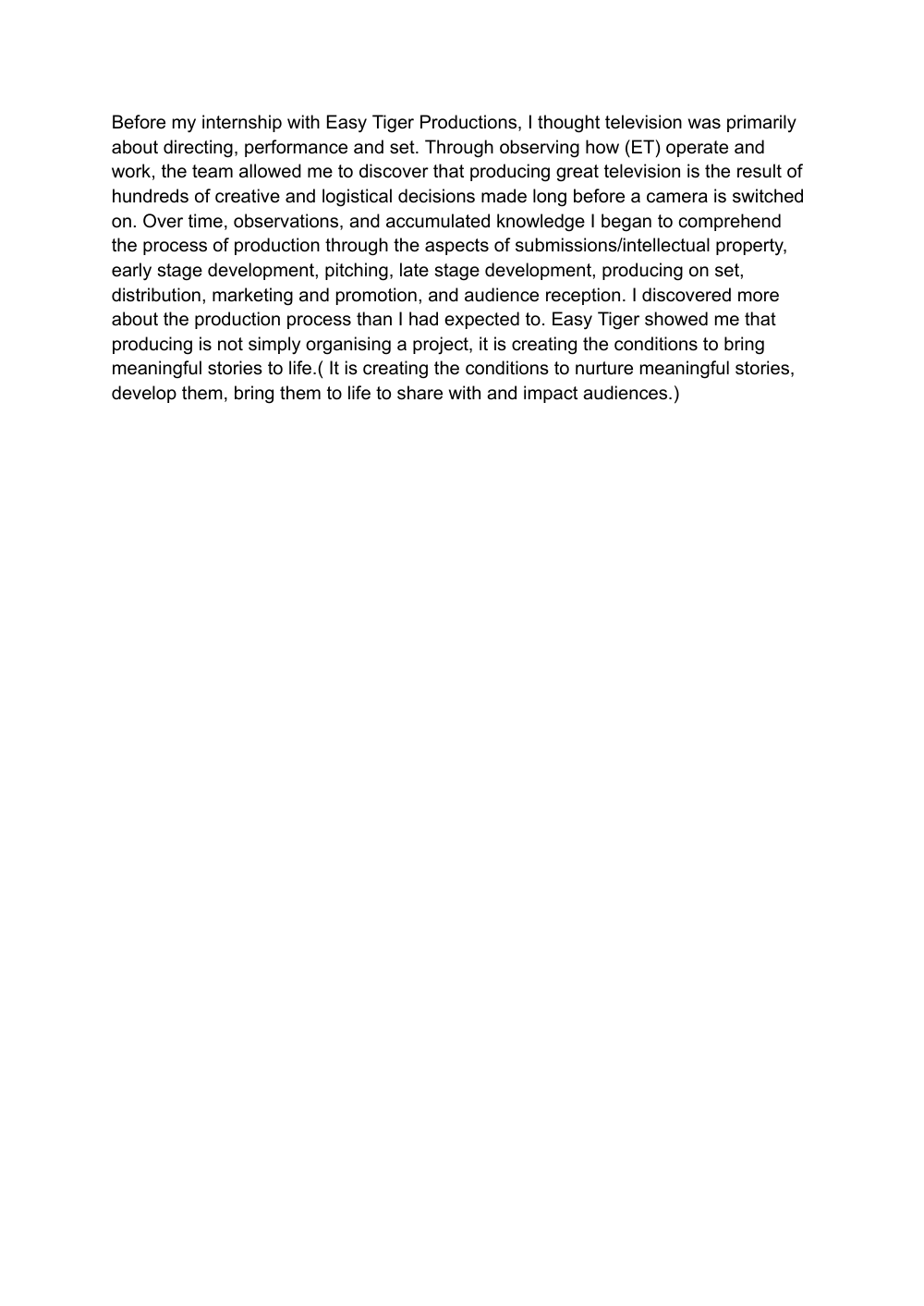 Easy Tiger case study, page 10 of 10