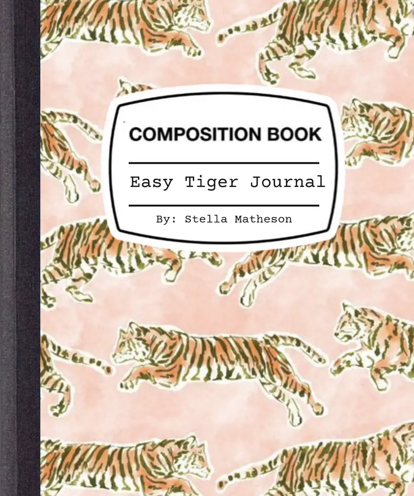 Journal cover: Composition Book, Easy Tiger Journal, by Stella Matheson