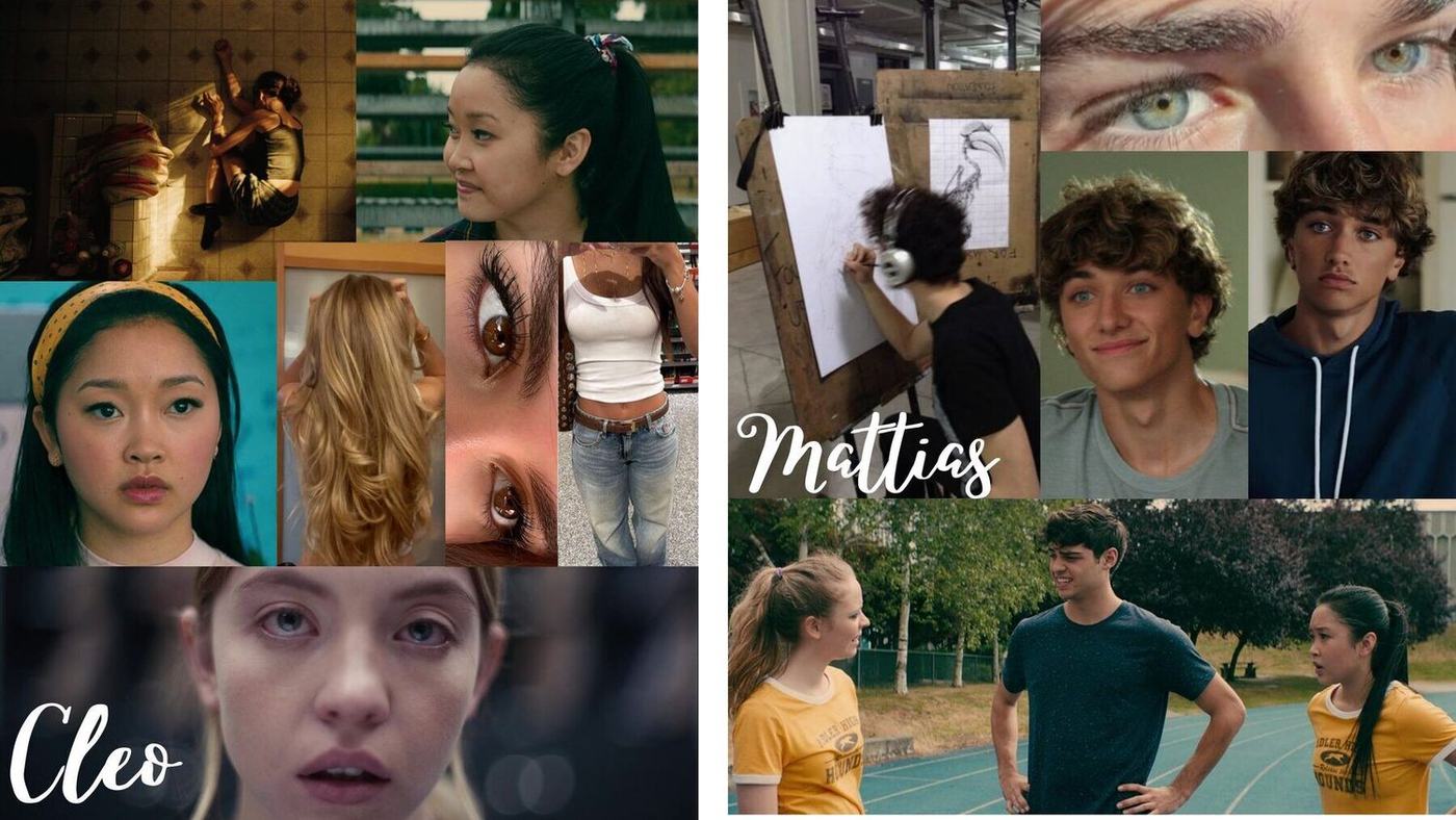 Pitch deck, page 2 of 2: character mood boards for Cleo and Mattias